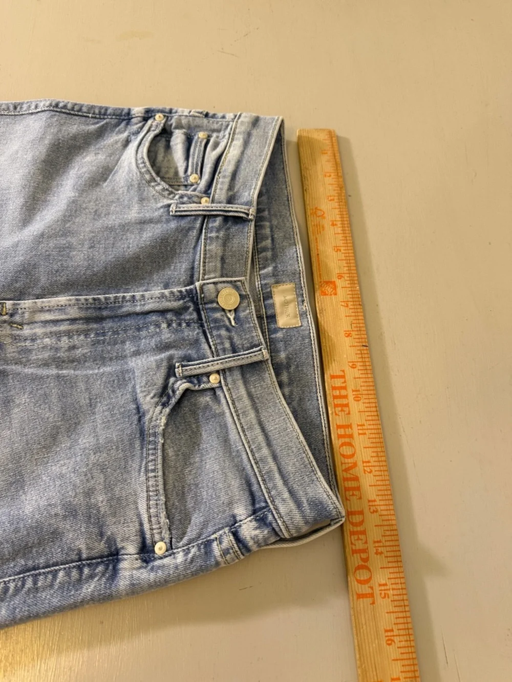 MOTHER Insider Crop Step Fray Jeans Drinking By The Pool Wash Size 29 - Picture 9 of 14